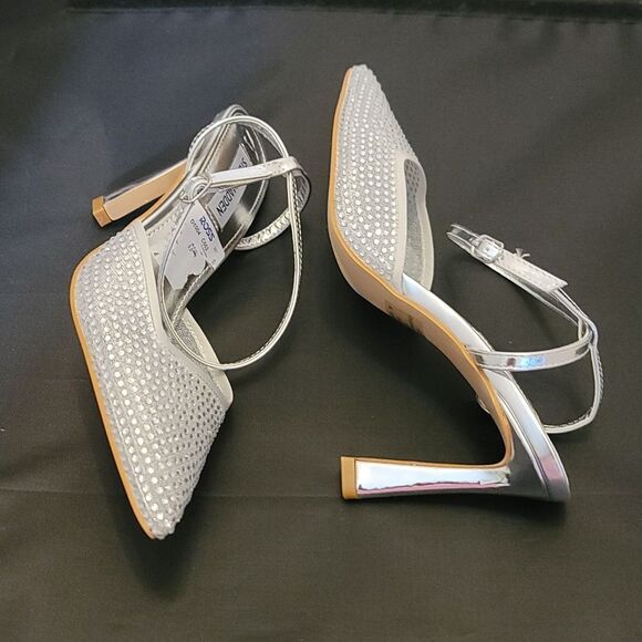 BRAND NEW STEVE MADDEN WOMEN'S RHINESTONE HEEL PUMP - Picture 4 of 15